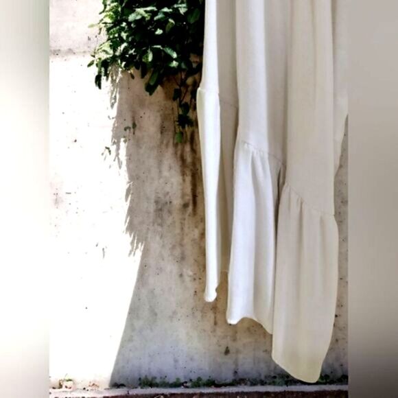 DRESS by FIG & VINE SILVER Embellished beads, detailed WHITE MIDI MEDIUM - Picture 14 of 15